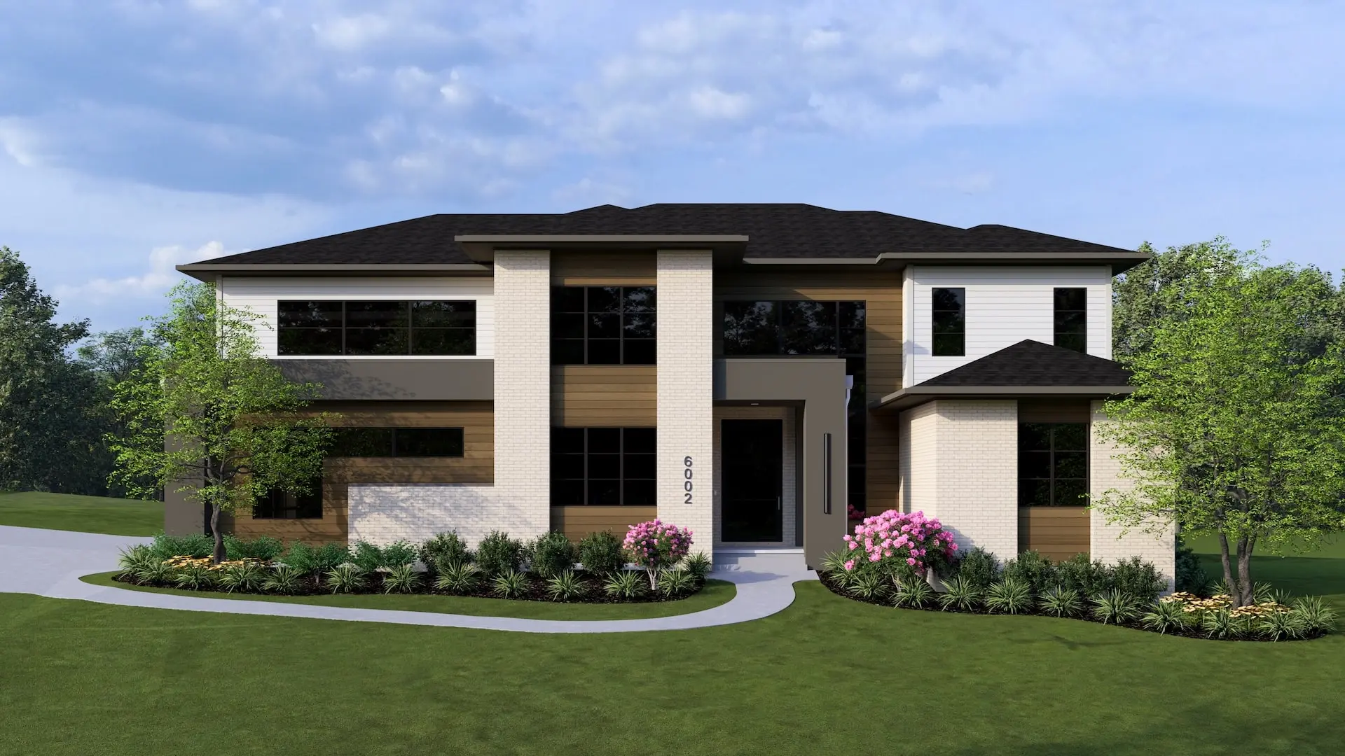 Custom Dawning Model Home at Bixley - Elevation C Rendering