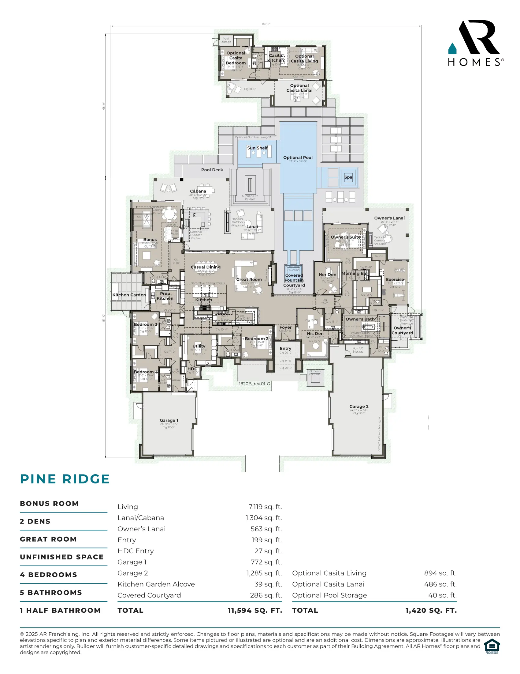 Pine Ridge 1820 - Floor Plan
